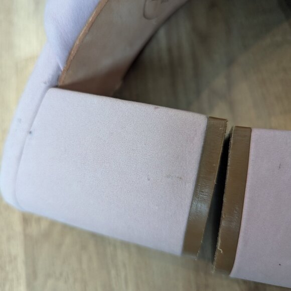 Poppy Barley Leather Mules | Pale Lilac Block Heel | Luxe Comfort - Picture 10 of 11